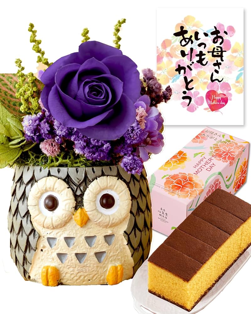 母親 誕生日 プレゼント お母さん 母の日 ギフト フクロウ ガラス 置物 e9eb5dd7420361d2d5ef181912f3d3